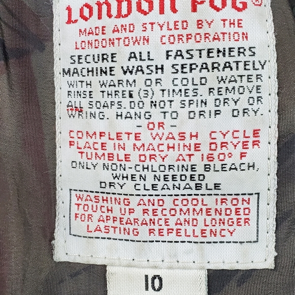 Iridescent Camouflage London Fog Trench Coat - Picture 6 of 7